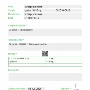 CJC (No DAC) + Ipamorelin 10mg/10mg